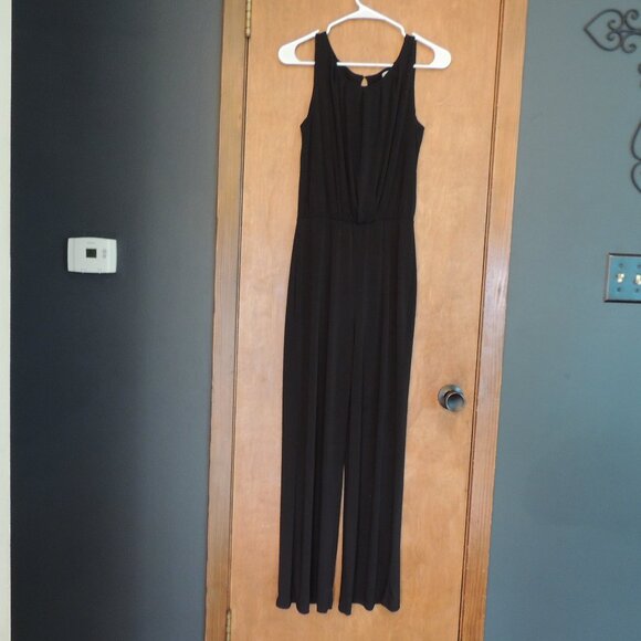 Velvet Torch Pants - Velvet Torch Black Sleeveless Wide Leg Jumpsuit Size M